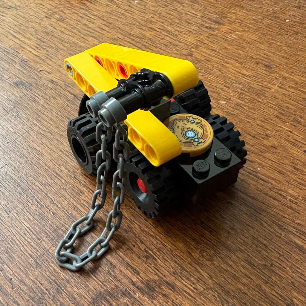LEGO hijsmachine — een hijskraan die kan rijden en vliegen